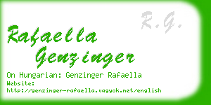 rafaella genzinger business card